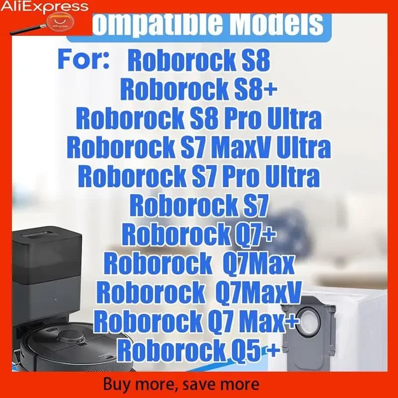 Sacchetti per la polvere A67Z per Roborock Q5 Q5+ Q7 Q7+ Q7 Max Q7 Max+ Q8 Max+ S7 Maxv Ultra S8+ S8 Pro Ultra - Ricambi per aspirapolvere