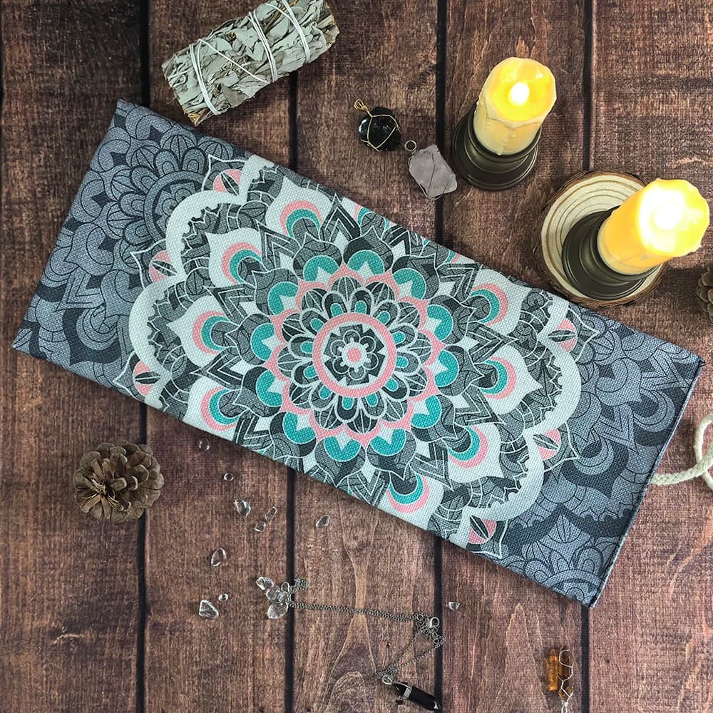 Bohemian Mandala Tarot Storage Bag Tarot Cards Altar Cloth Durable Fabric Organizer For Witchcraft Astrology Divination Tools