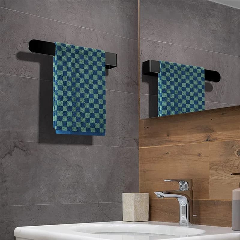ABMR-Porta asciugamani, portasciugamani, portasciugamani da bagno autoadesivo da parete, acciaio inossidabile SUS 304 spazzolato, durevole Bl