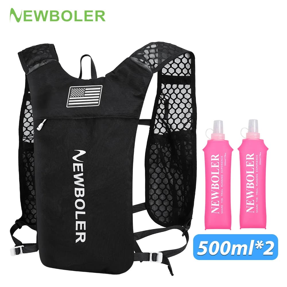 Zaino ultraleggero da trail running Gilet per idratazione da corsa Zaino da corsa per maratona traspirante Bottiglia d'acqua Borsa da arrampicata all'aperto