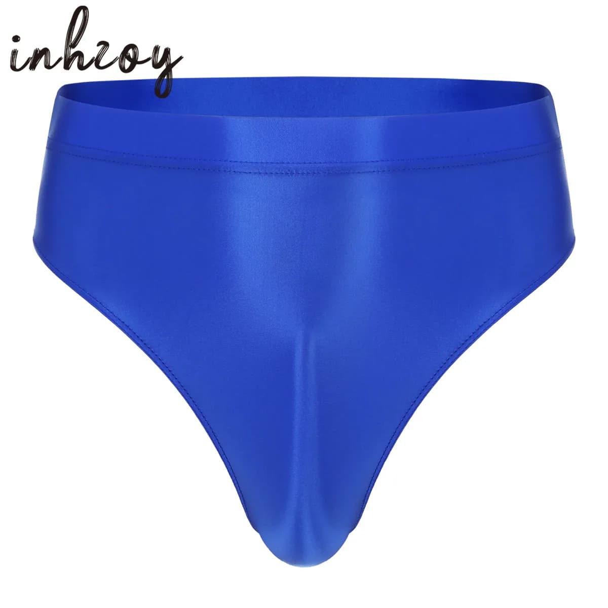 Mutandine lucide da uomo Sexy Gay Sissy Oil Shiny Bikini slip intimo slip elastici a vita alta mutande in raso mutandine costume da bagno