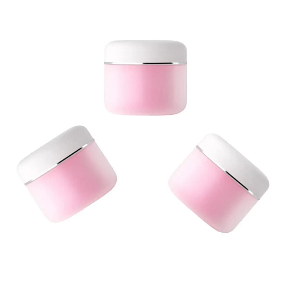 3Pcs Portable Mini Cosmetics Container Box Set Lightweight Leakproof Plastic Storage for Eye Shadow Lip Balm Cream Ointment