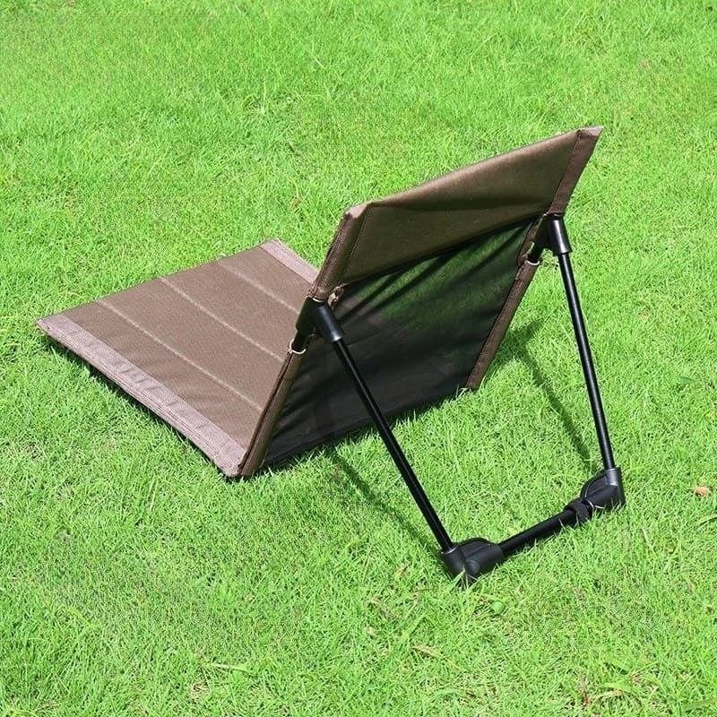 Sedia da campeggio pieghevole multifunzionale con cuscino schienale, portatile, resistente, per esterni, spiaggia e giardino