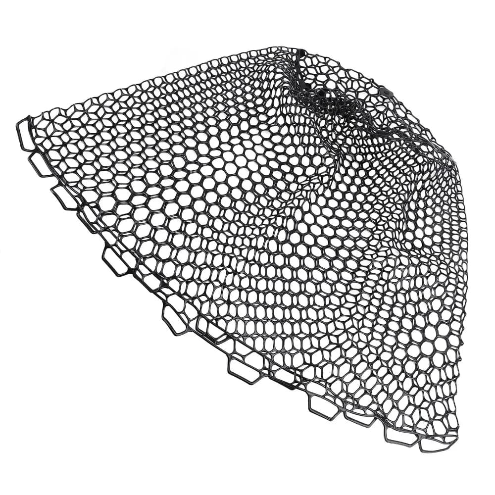 PVC Fishing Replacement Net 79cm Depth 59cm Diameter Fishing Landing Net Foldable Black Fishing Landing Mesh