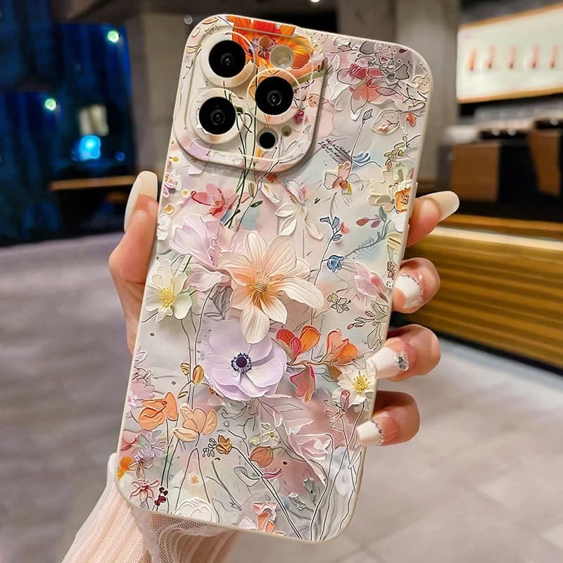Custodia per telefono per Xiaomi Redmi Note 14 13 12 Pro Plus 5G 12S 11 10 Redmi 13 12 13C 12C 14C 4G con motivo floreale dipinto TPU Cover