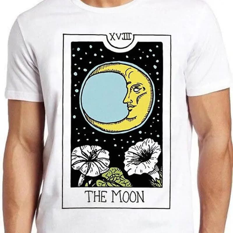 The Moon Lovers Tarocchi Carta Fiori Divertente Arte Cool Movie Regalo Tee T Shirt C1100