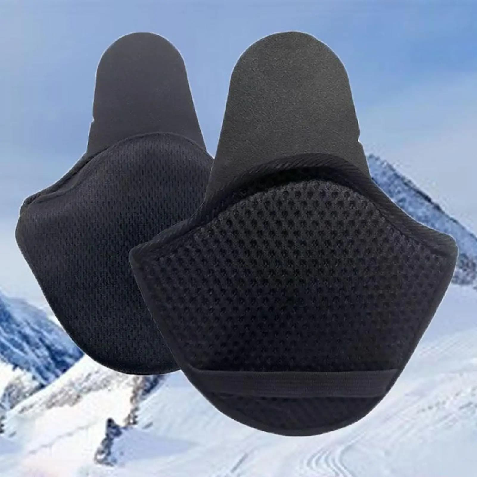 Motorcycle Helmet Ear Pads Removable Warm Ear Covers Windproof Ear Covers 1 Pair Cold Weather Ear Pads for Women and Men