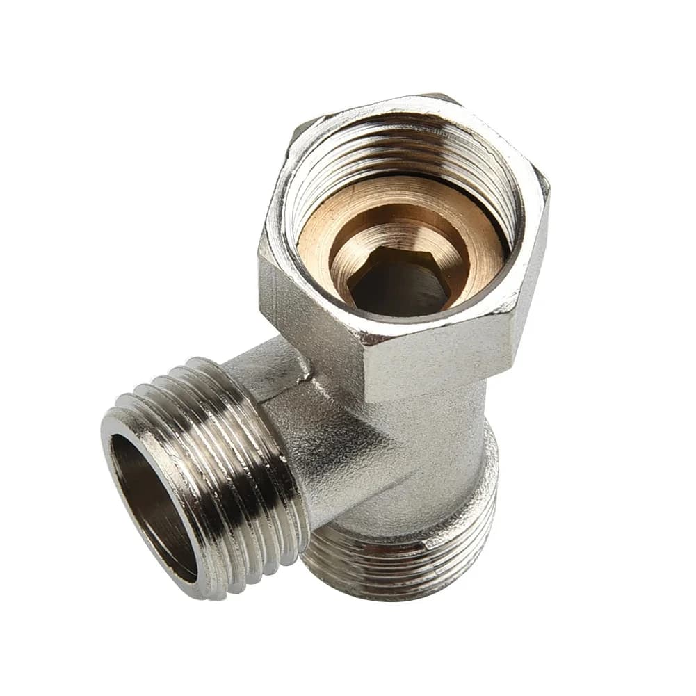 Diverter Valve for WC Copper T Adapter G1/2 "T valve for bath bidet sprayer Shower fitting Three-way copper water pipe with 4 points