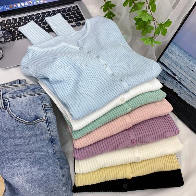 Gentle little oneVDesign unico, cardigan in maglia di seta ghiacciata da donna, camicia per aria condizionata, giacca corta