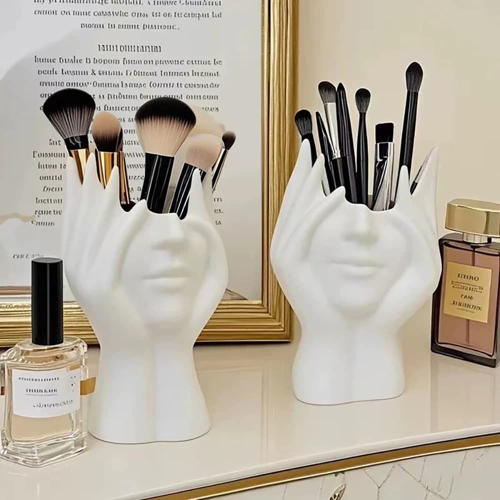 Portapenne Multifunzionale da Scrivania a Forma di Corpo Umano, Decorazione Creativa per Ufficio e Porta Pennelli da Trucco