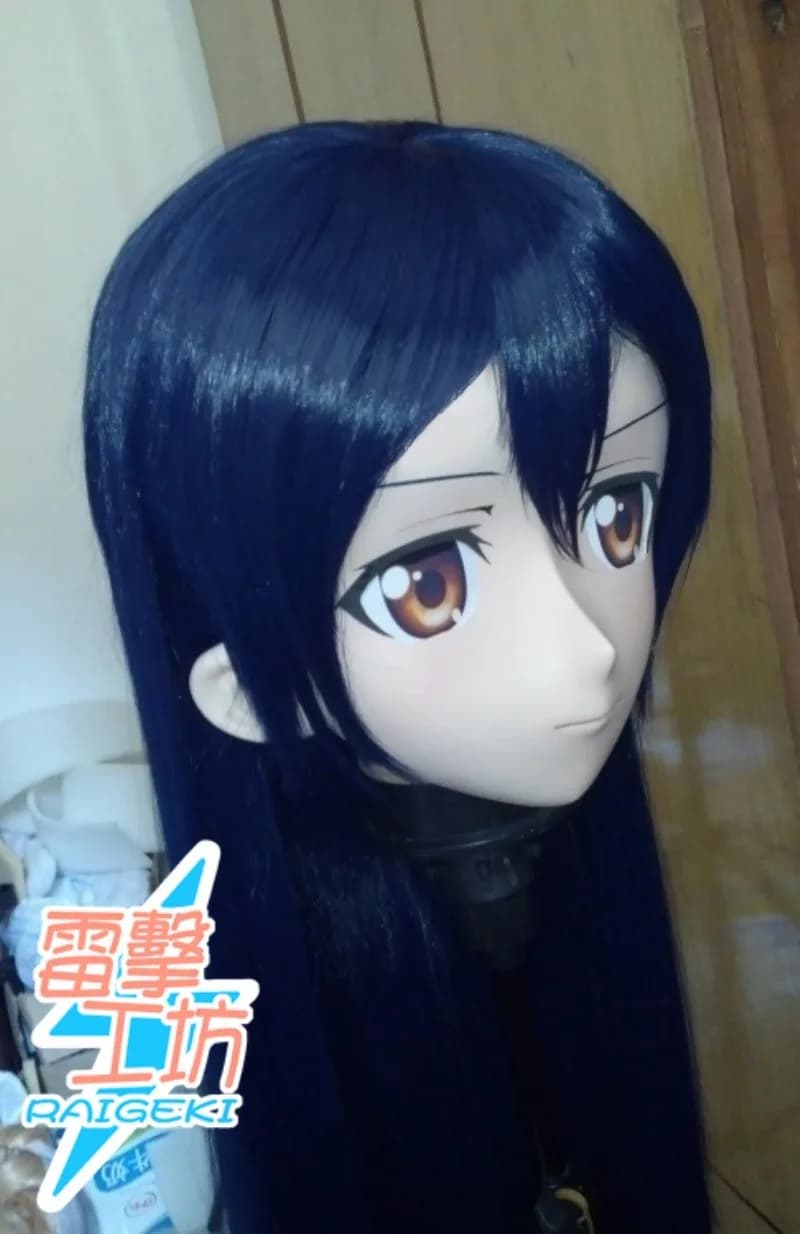 (KM91825)Top Quality RAIGEKI Handmade Female Resin Full Face Japanese Roleplay Cosplay Mask Kigurumi Crossdress Doll