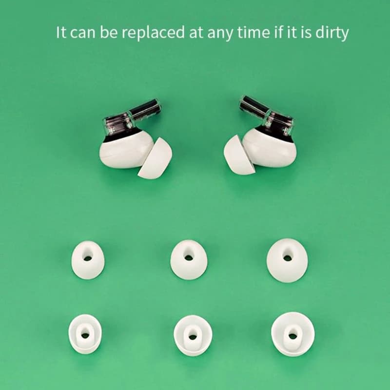 Anti-slip waterproof replace ear plugs Set of ear pads In Silicone headset In-Ear ear cover caps without (2) (1)