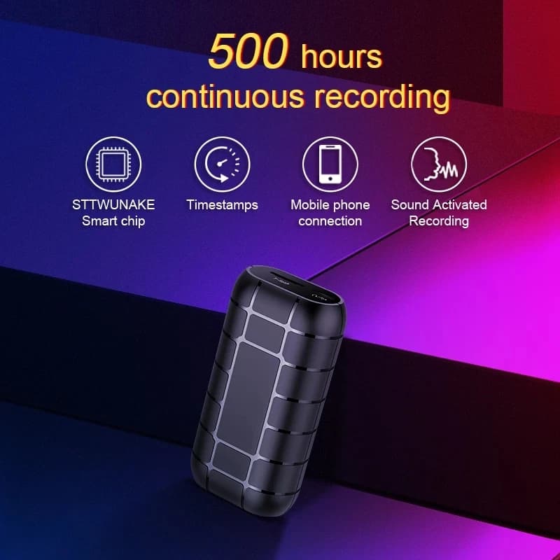 JOXINSH Voice recorder 500 hours Dictaphone audio sound activated mini digital professional micro flash drive