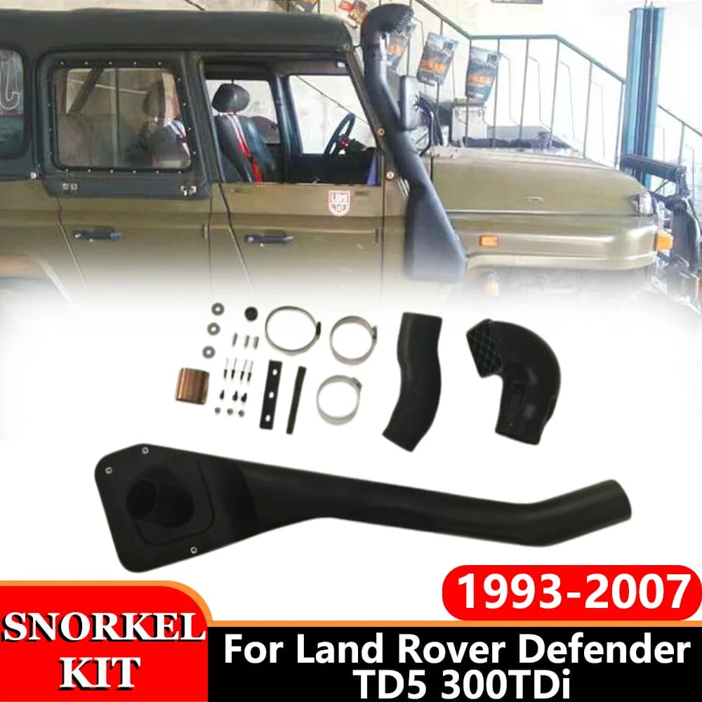 Off Road 4x4 Car Air Intake Snorkel Kit Set For Land Rover Defender TD5 300TDI 1993-2007 Auto Parts Wading Breath Hose Tube Kits