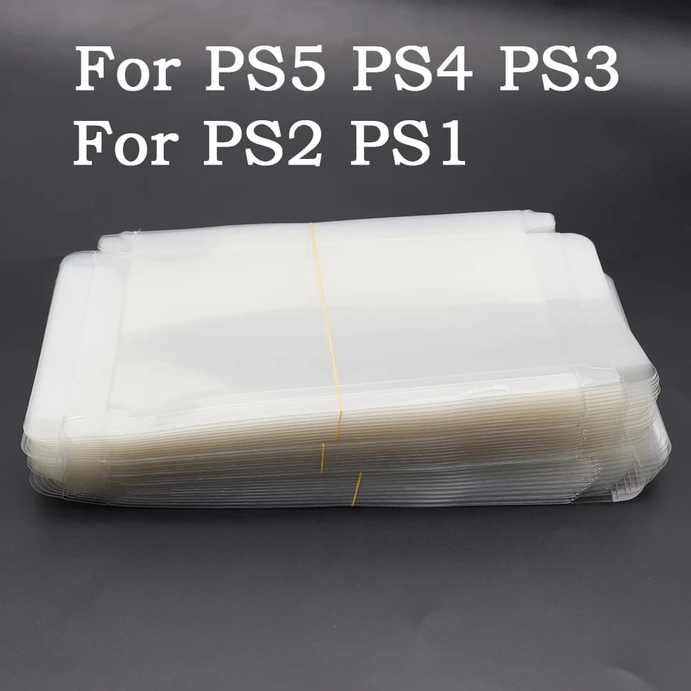 6PC Trasparente Scatola di Copertura Trasparente Per PS5 PS4 PS3 PS2 PS1 Collezione di Carte da Gioco Display Custodia protettiva in PET Accessorio