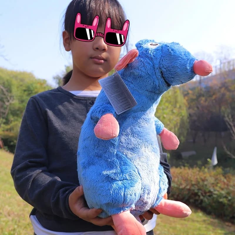 Peluche del Chef Remy di Ratatouille Pixar, 40 cm, Grande Topo Morbido, Cuscino Imbottito, Regalo per Bambini