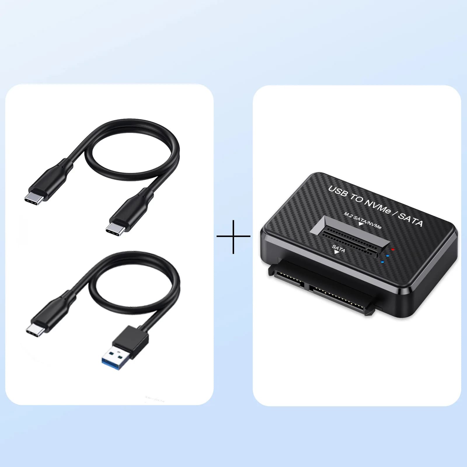 Enclosure Esterno per SSD M.2 NVMe/SATA, Lettore da 2.5\" SATA a USB