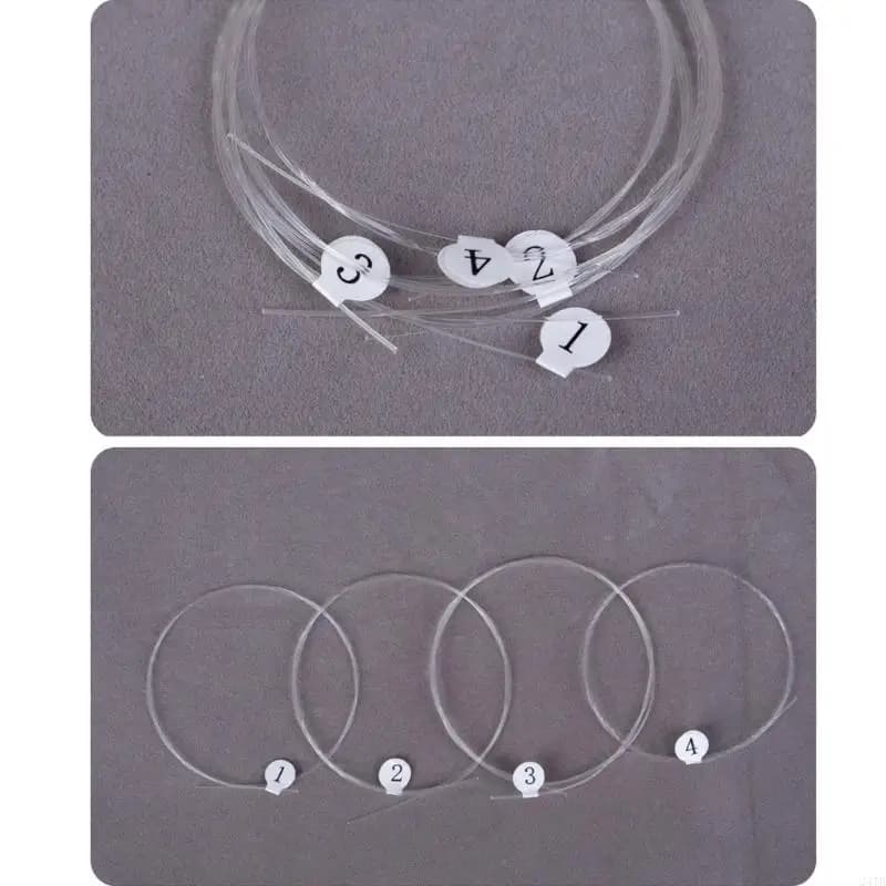 Longteam Ukulele Carbon Strings Set Easyly Install Fluorocarbon Fiber Strings for Clear Sound