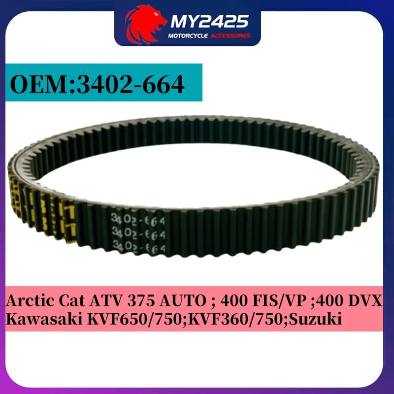 Cinghia di trasmissione per Arctic Cat ATV 375 400 650 3402-664 3201-242 0823-364 Kawasaki KVF650 Suzuki 27601-38F00 TGB Lama 500 600 924161