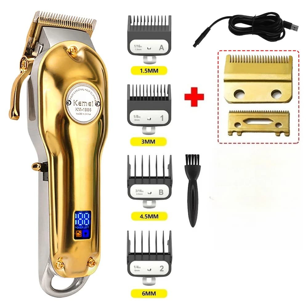 Kemei Haircut Trimmer Professional Haircut Electric Shaver Rechargeable Haircut Machine KM-1986 Clippers