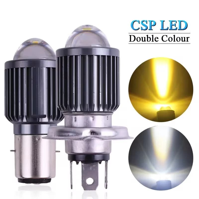 1PCS 10000LM H4 LED Faro Del Motociclo H6 Led CSP Lente Bianco Giallo Hi Lo Fascio Moto Scooter Luce di marcia