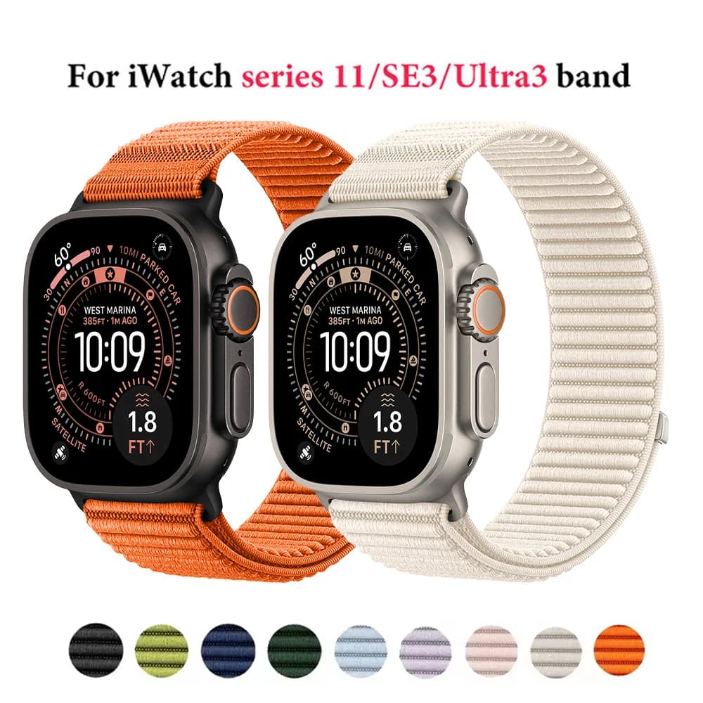 Anello sportivo per cinturino Apple Watch serie 10/9/8/7/6/5/4/SE/Ultra2 3 49mm 46mm 45mm 44/42/41/40mm cinturino Correa iWatch cinturino