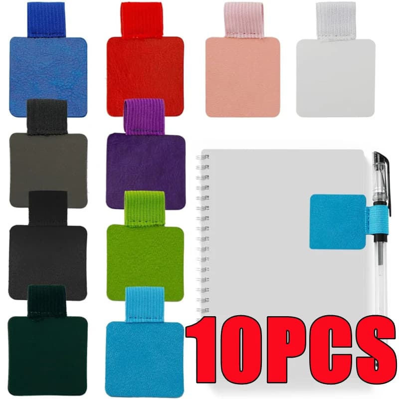 10 pezzi portapenne portapenne autoadesivi clip ad anello per penna copertura ad anello elastico universale per notebook per clip per agenda