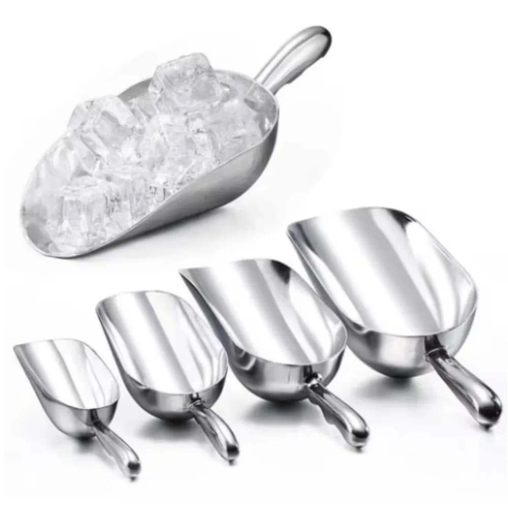Cucchiaio per Cubetti di Ghiaccio in Lega di Alluminio, Paletta per Ghiaccio, Accessorio da Cucina per Bar, Buffet, Feste, Spezie, Caramelle, Farina, Noci