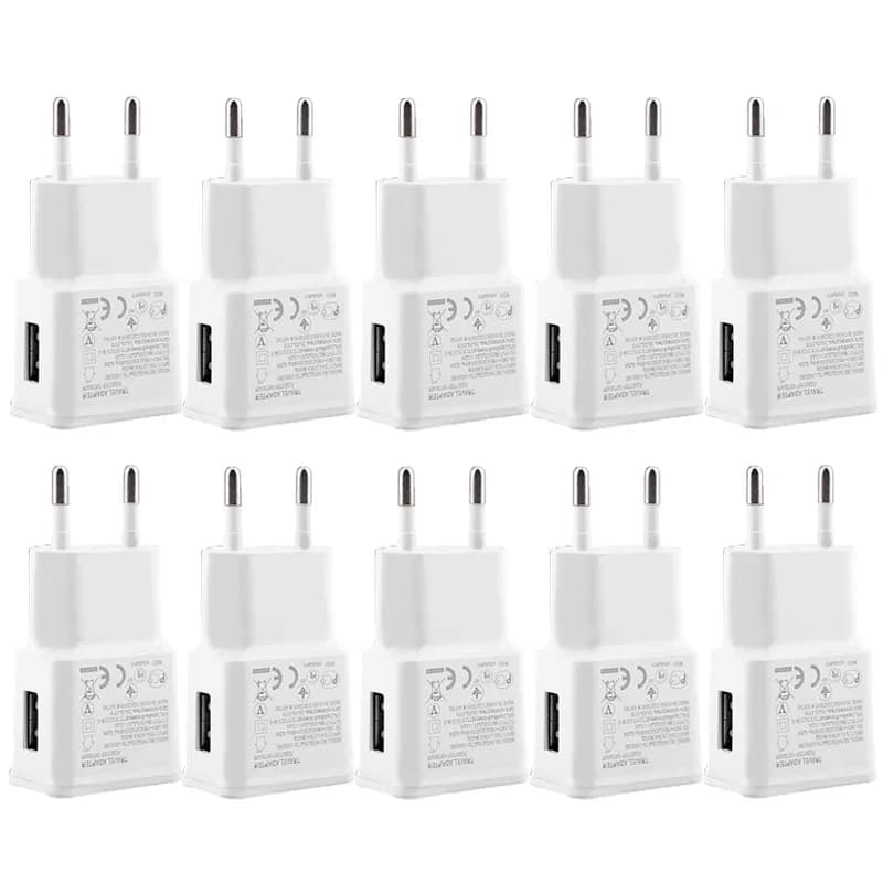 10 Pz/lotto Viaggio Caricatore Da Parete 5V 2A Adattatore Del Telefono Universale Per Samsung A10 A31 A41 A51 A71 A5 A7 2017 J3 J5 J7 2016 Caricatore USB