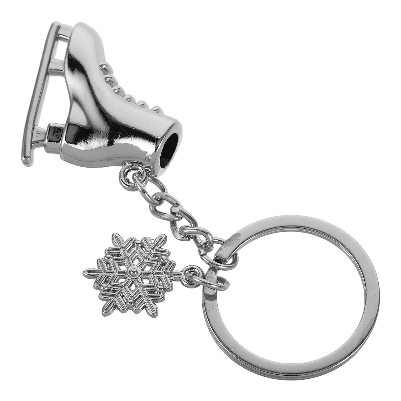 Portachiavi Realistico a Forma di Fiocco di Neve per Pattinaggio su Ghiaccio, Accessorio per Amanti del Pattinaggio Artistico, Decorazione per Feste