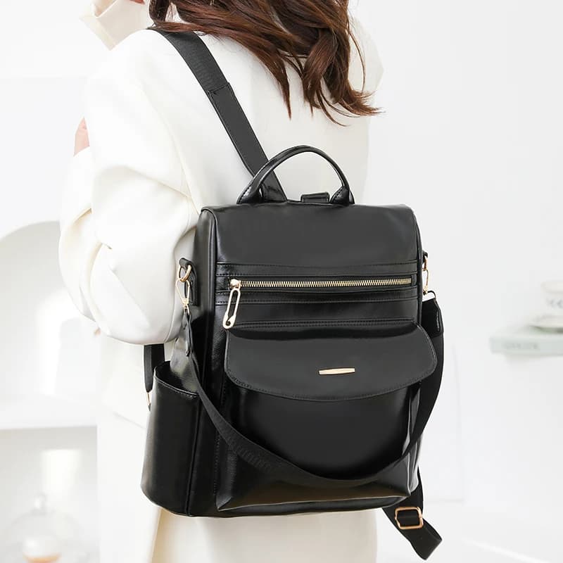 Fashion Anti-theft Women Backpacks Famous Brand High Quality PU Leather Travel Backpack Ladies Large Capacity Shoulder Handbags