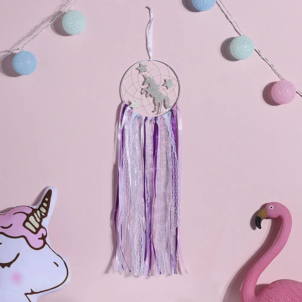 1Pcs Unicorn Style Capture Dreamcatcher Wall Dreamcatcher Adornment Home Decor Wedding Party Hanging Decoration