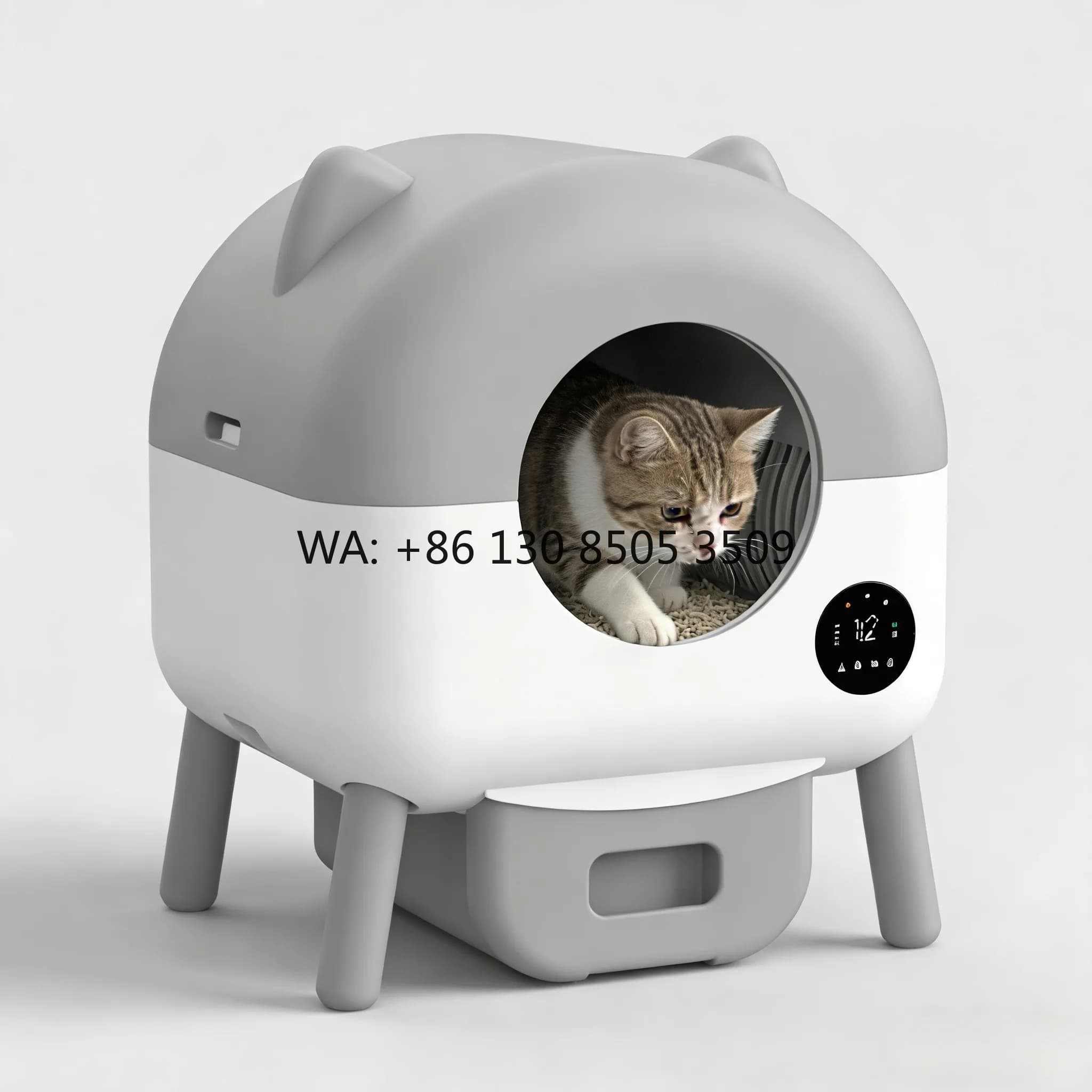 Lettiera Intelligente per Gatti con Pulizia Automatica, Protezione Anti-Pizzicamento, Ampia e Spaziosa, Controllo tramite APP, Prezzo di Fabbrica