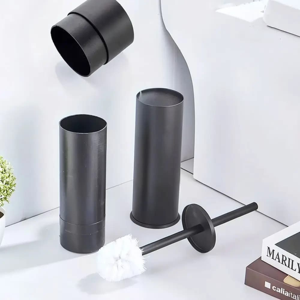 Modern Floor Standing Toilet Brush Set Nordic Minimalist Bathroom Cleaning Tool For Convenient Sanitation