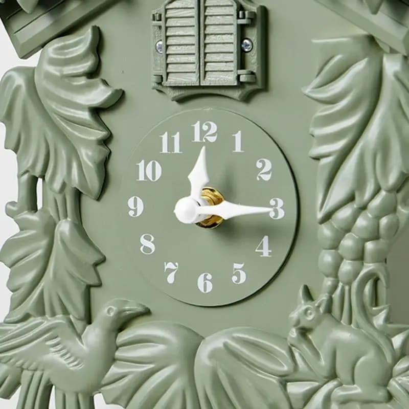 62KD Flapping Bird Cuckoo Clock Decorative Pendulums Clock Battery Operated for Indoor