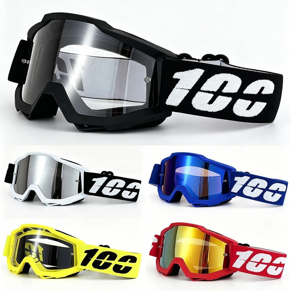 Occhiali da Motocross, Occhiali da Sole per Moto, Maschera MTB ATV Antivento, Protezione per Ciclismo e Corse Fuoristrada, Lenti HD UV400
