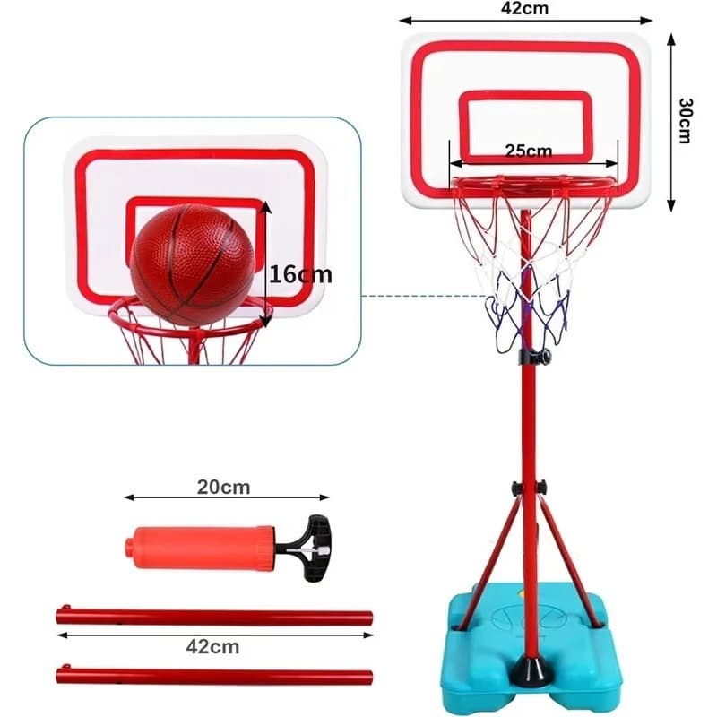 Canestro da basket per bambini regolabile in altezza, portatile e stabile, ideale come regalo per Natale e compleanno - Nuovo arrivo