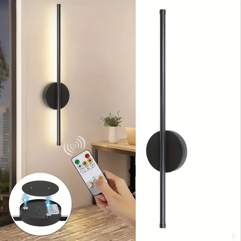 Applique da parete a batteria, luce LED wireless 5v con telecomando, luci da parete ricaricabili USB per camera da letto e soggiorno