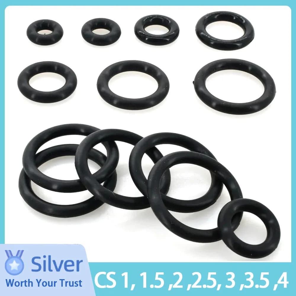 Black Silicone Rubber O-ring Seal Gasket O-ring Silicone O-ring Washer for High Pressure Repair Sealing Ring with Oil Resistant Band