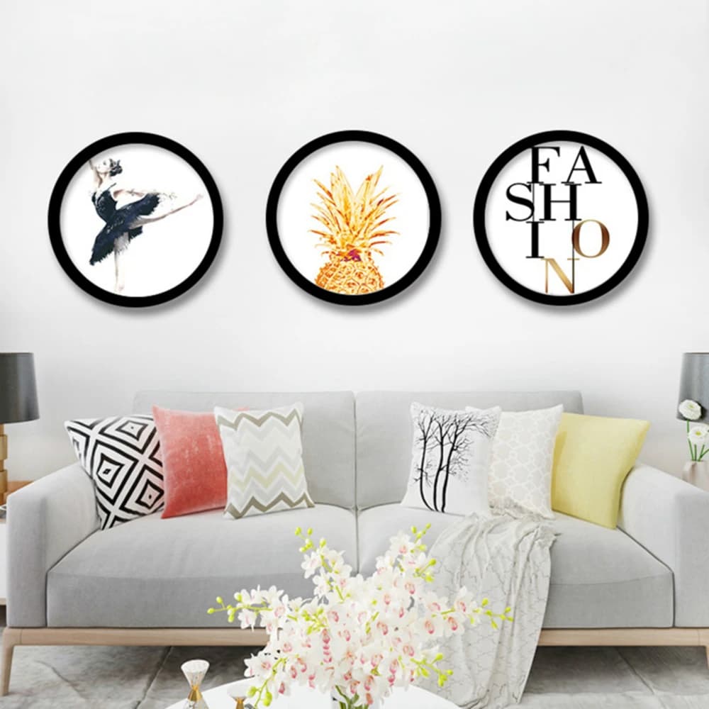 6-12 inch round wall frame for Serbian gift, wall mounted hanging photo frame