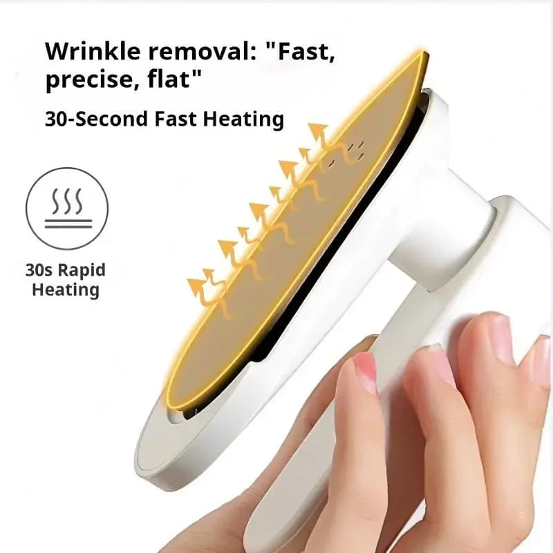 L'ultimo mini ferro da stiro a vapore portatile ricaricabile senza fili per viaggi, sia asciutto e bagnato, vaporiera portatile