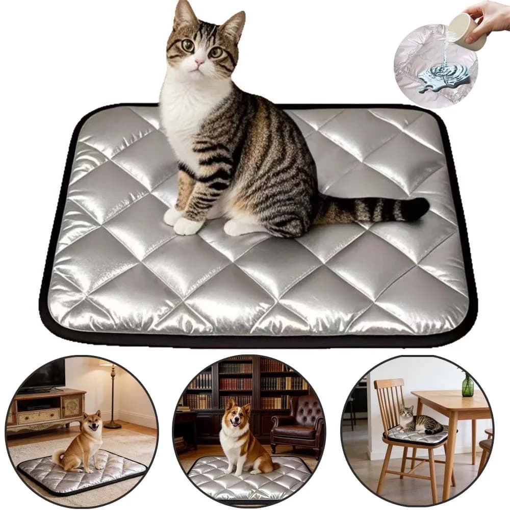 Cuccia per Cani Impermeabile Rinforzata, Materasso per Animali Domestici in Oxford, Cuscino Universale per Tutte le Stagioni con Imbottitura in Cotone PP per Cuccioli, Gattini e Gatti