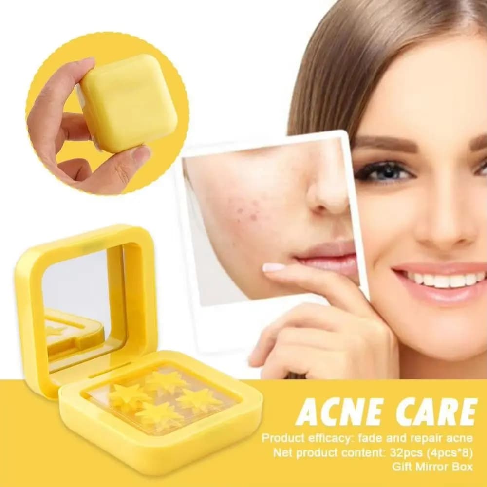 with mirror box Toppe for acne Multi-colored pimple patches in star shape Breathable hydrate Wall decals for the cover of the pimples Spot for the face