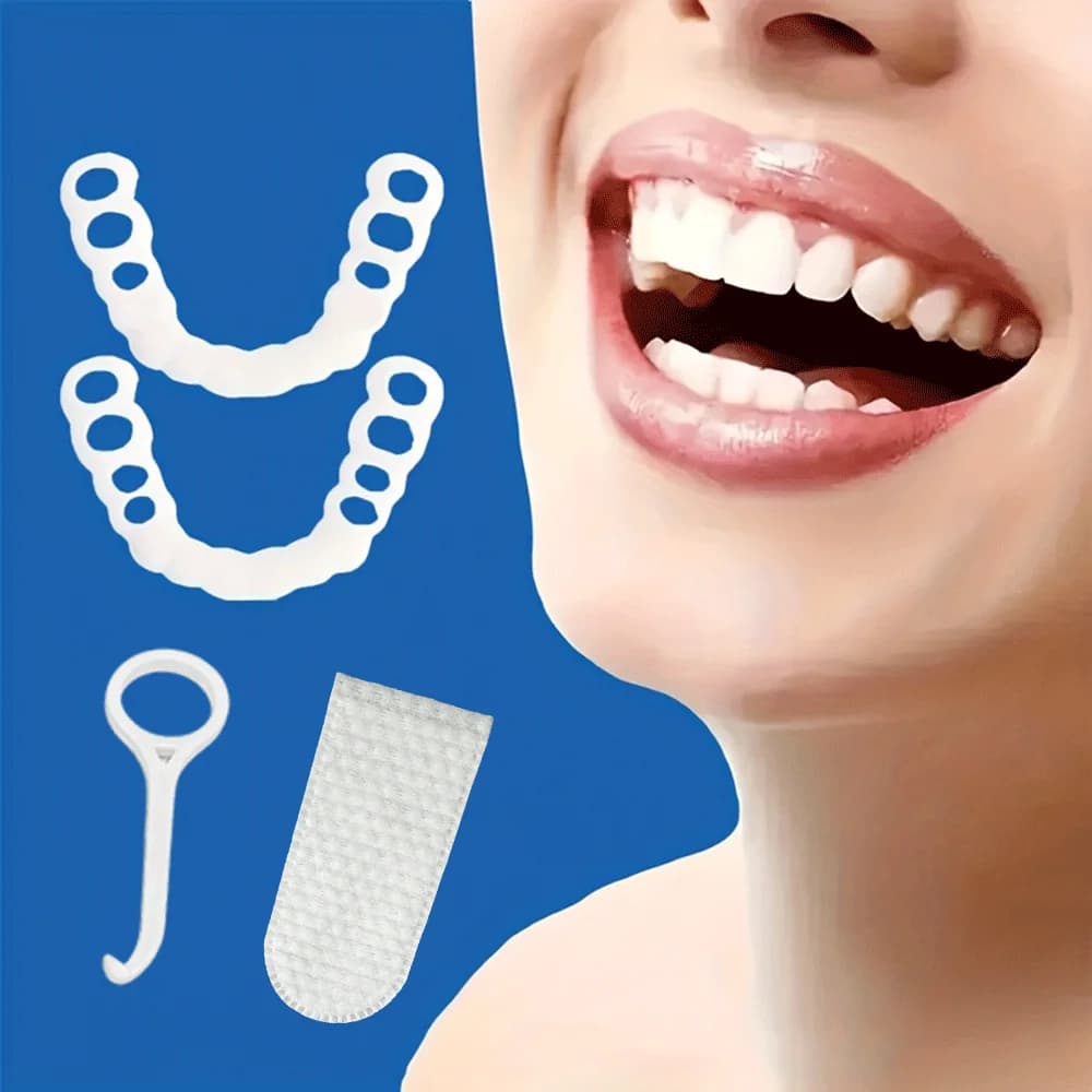 Faccette Dentali per il Pendolarismo Quotidiano, Copertura Temporanea Sbiancante, Look Naturale e Discreto per Lavoratori d'Ufficio H2931