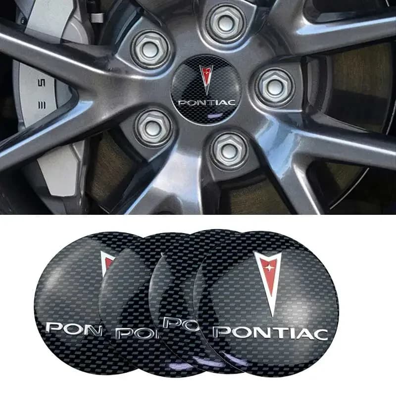 56mm Car Wheel Hub Cap Sticker for Pontiac Firebird Sunfire GrandAm GrandPrix Bonnevi11e Montana Auto Tire Center Decal
