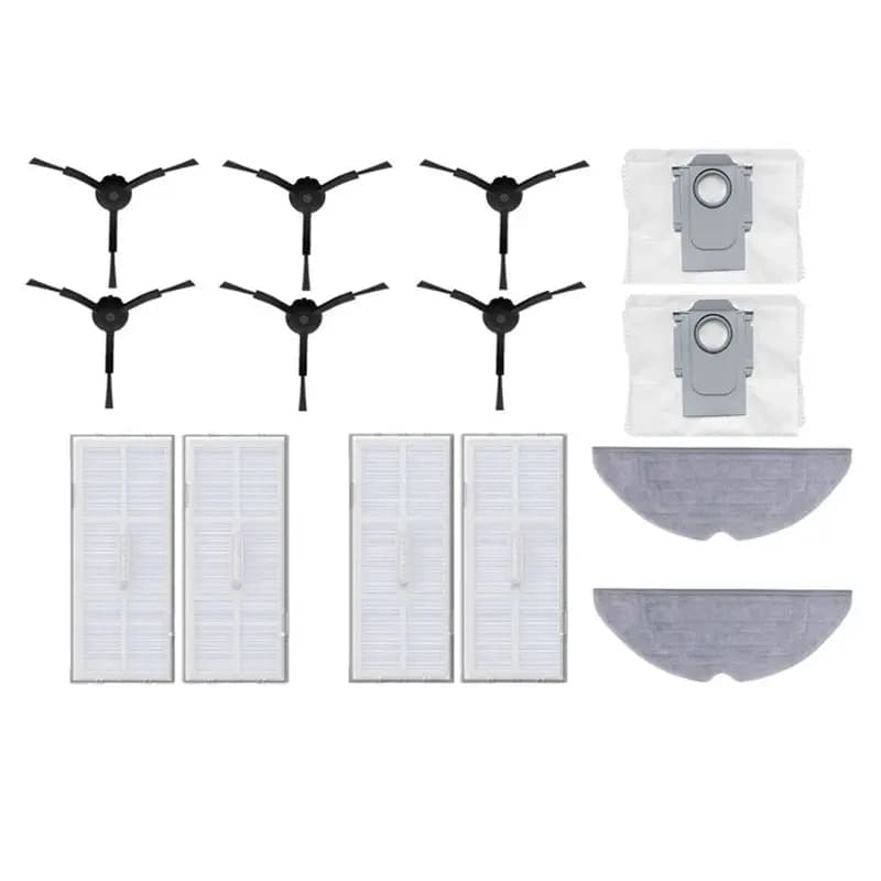 Accessori Filtro HOTA43T per Robot Aspirapolvere Xiaomi Roborock S8/S8 Pro Ultra: Filtro, Spazzola Laterale, Panno Lavapavimenti, Sacchetto Raccoglipolvere