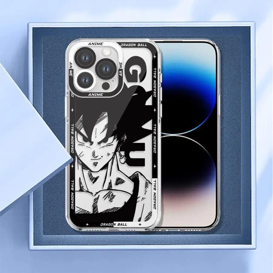 Custodia morbida per telefono per iPhone 17 Air 7 8 12 Mini XR 16e 16 15 14 Plus 13 12 11 Pro MAX Dragon Ball Goku VS Vegeta