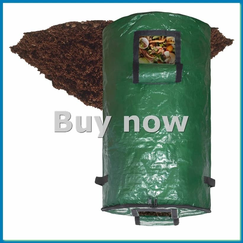 Compost Bin Bag, Fermentation Sealable Compost Bucket Garden Leaf Waste Compost Bag-A14I