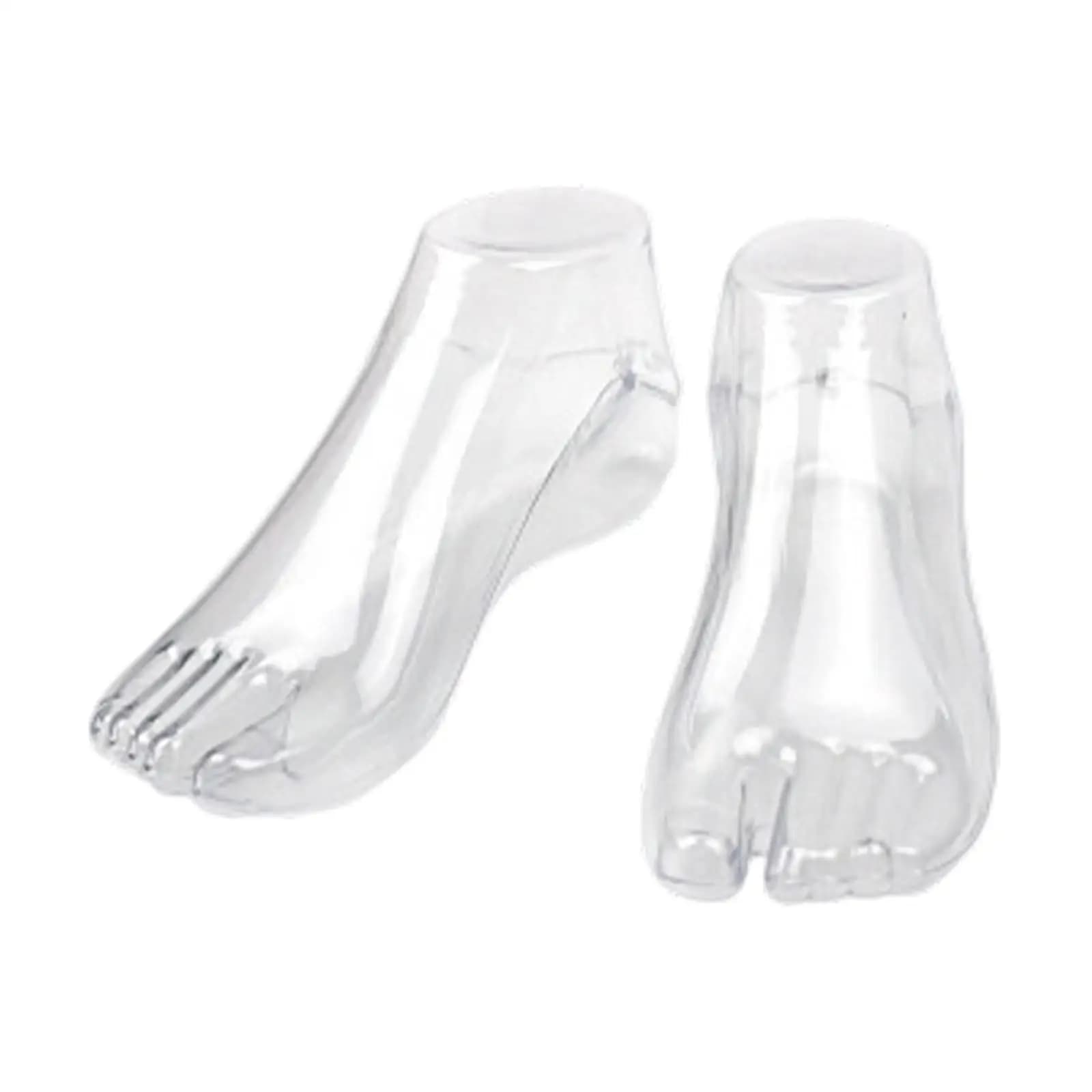 Multifunctional Foot Model Sock Display Holder Clear Sandal Support Shaper for Mall Store Exhibition Use