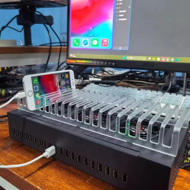 Hub USB a 20 porte per scatole mobili per aziende agricole, specchiamento dello schermo del computer e produzione musicale